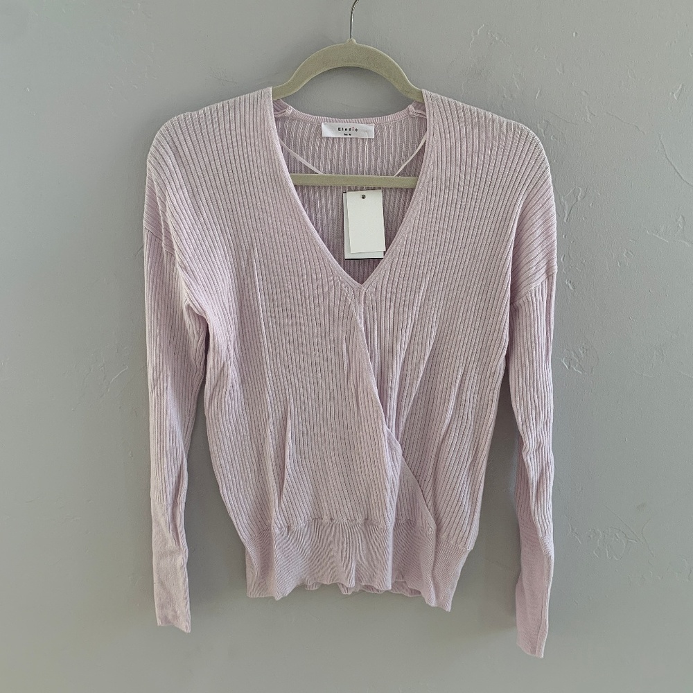 NWT Elodie Ribbed Wrap Sweater M
